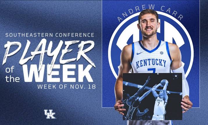 In a remarkable achievement, Kentucky forward Andrew Carr has been honored with the prestigious Maxwell Award, a testament to his outstanding performance, dedication, and contributions to the game of basketball…. Check full Details….