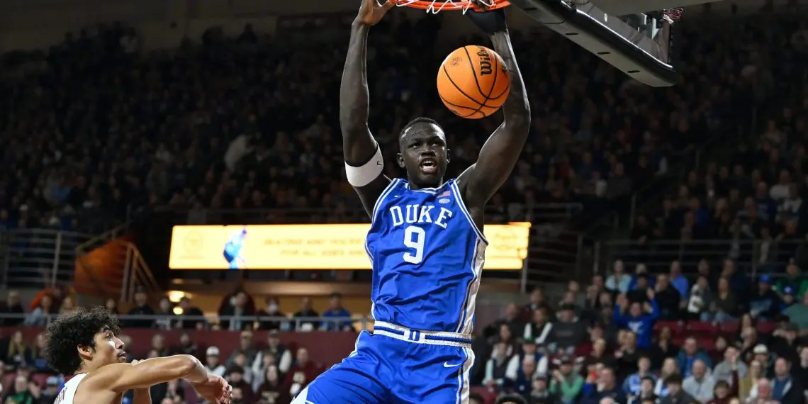 Khaman Maluach, the Duke Blue Devils’ defensive shield and offensive threat, prepares for the colossal battlefield of the 2025 NBA draft…