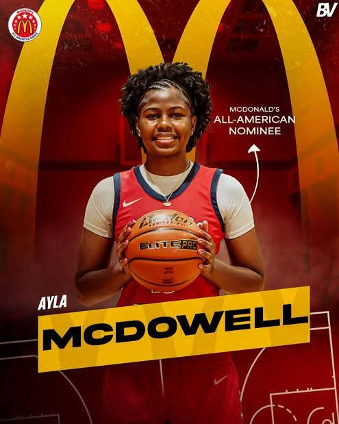 South Carolina women’s basketball 2025 signee Ayla McDowell named McDonald’s All-American.