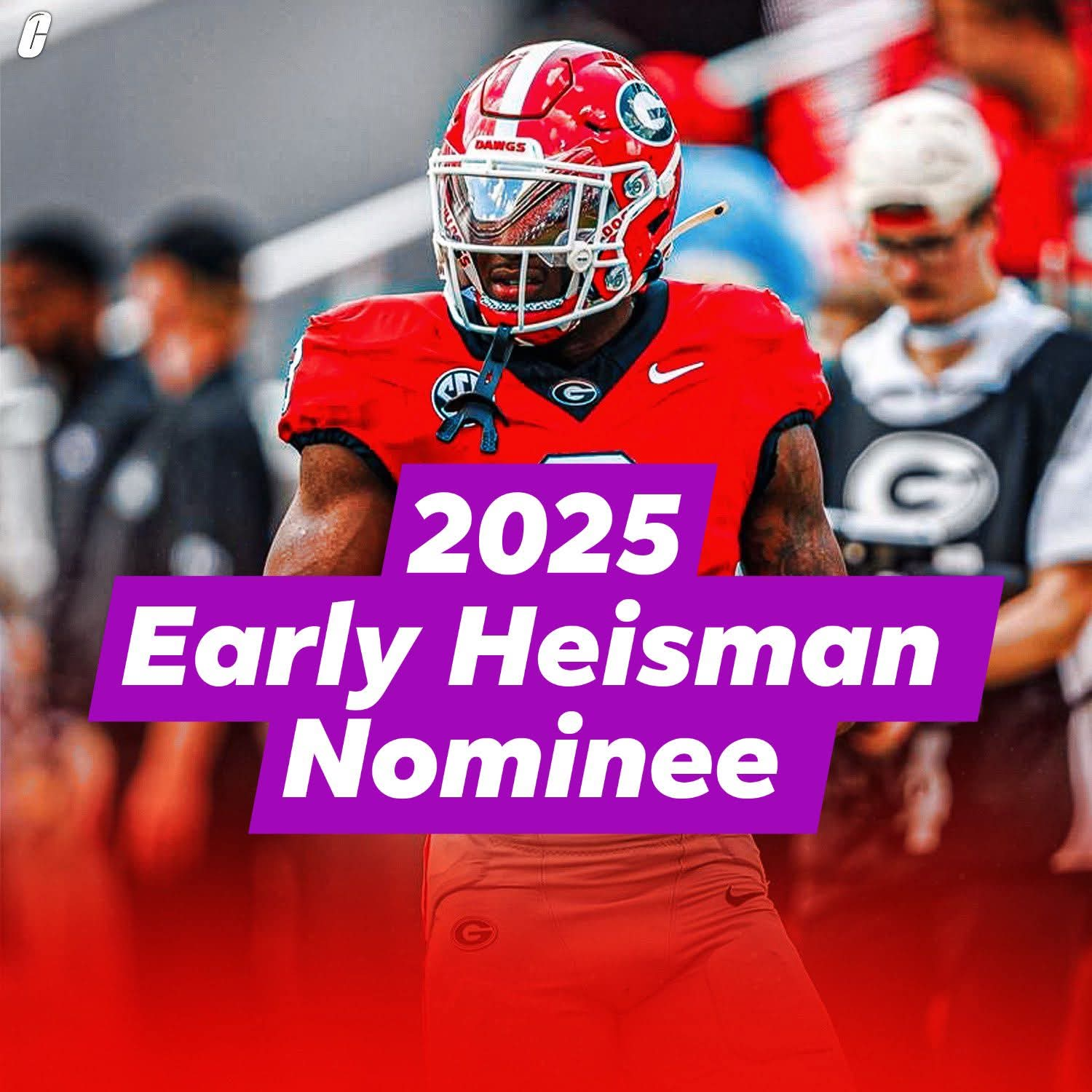 Top Georgia RB leads 2025 early Heisman Nominees ahead Notre Dame’s RB Jeremiyah Love, Texas’ QB Arch Manning, South Carolina’s QB LaNorris Sellers and Alabama’s WR Ryan Williams.