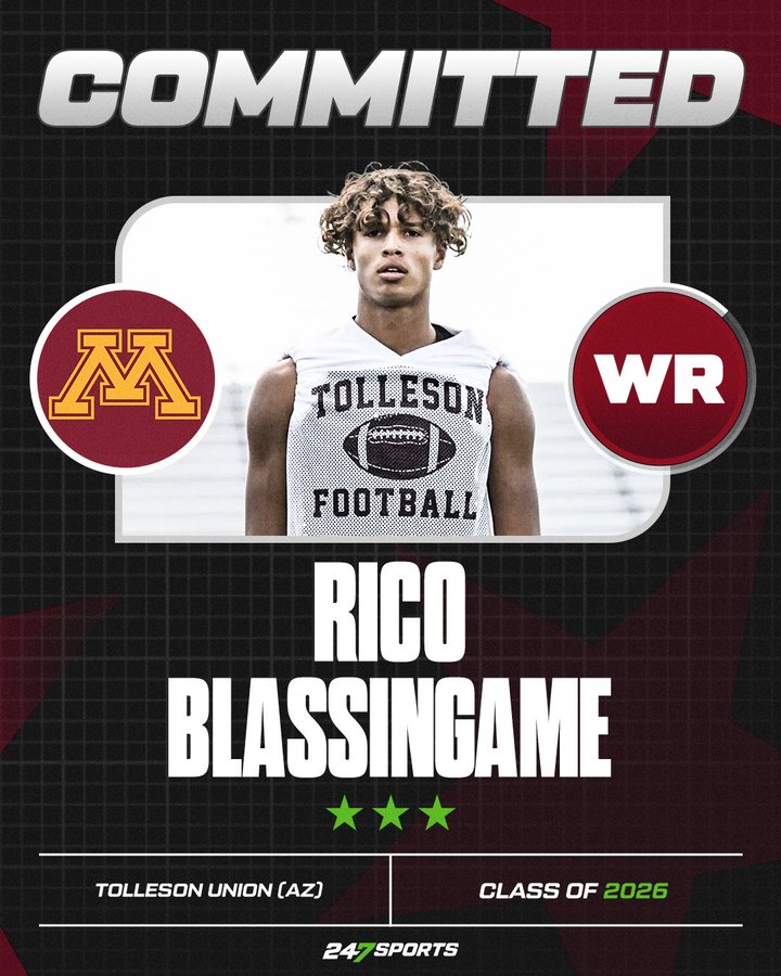 Minnesota lands Rico Blassingame: No. 3 WR in Arizona commits to Gophers…